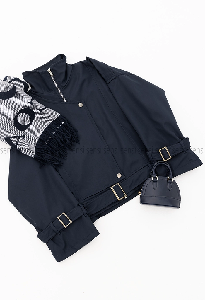 ترنچ کت پایین کمربندی @@کد1004622